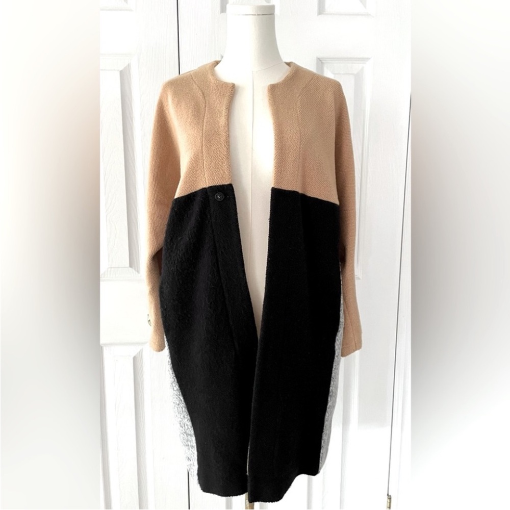 Zara Color Block Coat Size S - Picture 3 of 8